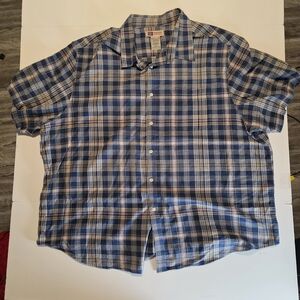 Men's Blue Plaid Shirt
